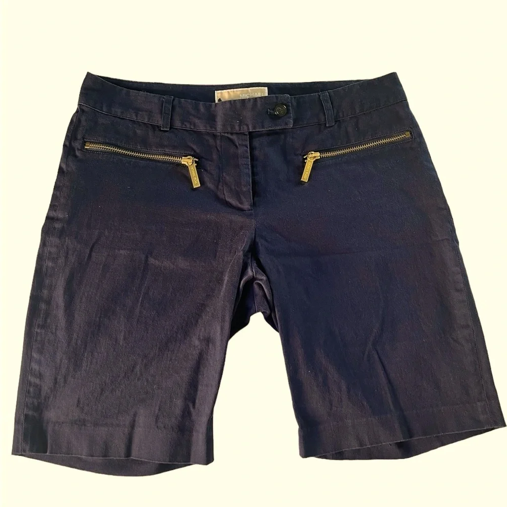 Michael Kors• Bermuda Navy Blue Women Shorts, Sz 2